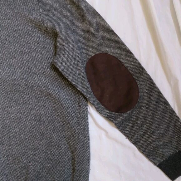 John W. Nordstrom Cashmere Sweater Elbow Patches Preppy Grandpacore Men's Size L - Picture 7 of 7